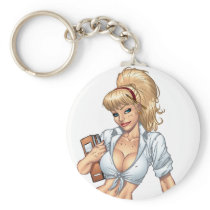 Sexy Blonde School Girl Pin-up by Al Rio