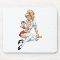 Sexy Blonde School Girl Pin-up by Al Rio