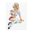 Sexy Blonde School Girl Pin-up by Al Rio postcards