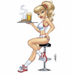 Sexy Blonde Waitress ORNAMENT by Al Rio photo sculptures