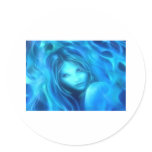 sexy blue fire girl stickers