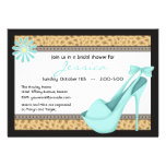 Sexy Blue Heels and Leopard Invitation
