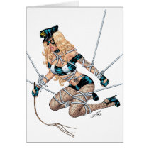 Sexy Bondage Blonde with Whip by Al Rio