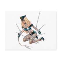 Sexy Bondage Blonde with Whip by Al Rio Post Cards