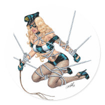 Sexy Bondage Blonde with Whip by Al Rio