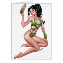 Sexy Brazilian Bikini Girl Pinup by Al Rio cards