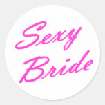 Sexy Bride Round Sticker