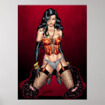 Sexy Brunette in Lingerie Poster by Al Rio posters