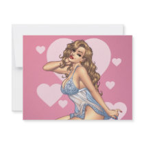 Sexy Brunette Lingerie Pin-up Girl by Al Rio
