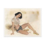 Sexy Brunette Pinup Girl Postcard