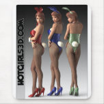 Sexy Bunny Girls - HotGirls3D Mouse Pad mousepads