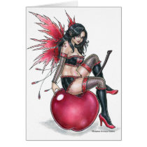 Sexy Cherry Fairy Note Card
