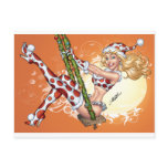 Sexy Christmas Pinup Girl on Swing by Al Rio postcards