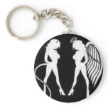 Sexy devil angel women keychains