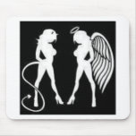 Sexy devil angel women mousepads