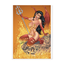 Sexy Devil Girl Customisable Pinup by Al Rio Post Card