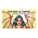 Sexy Devil Girl saying Come Here by Al Rio business cards