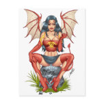 Sexy Devil saying Come Here by Al Rio Postcard