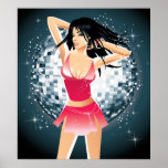 Sexy Disco Girl - Various sizes available posters