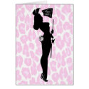 Sexy Easter Bunny on Pink Leopard cards