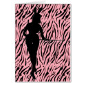Sexy Easter Bunny Pink & Black Animal Print cards
