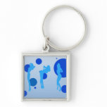 Sexy Girls in Cool Blue Stripper Sensual Tease keychains