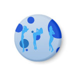 Sexy Girls in Cool Blue Stripper Sensual Tease magnets