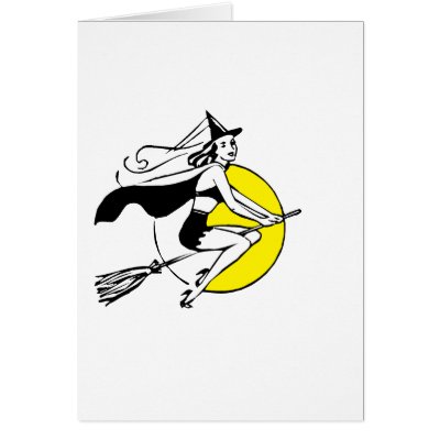 sexy halloween witch Card