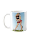 Sexy Ice Cream Milkshake Pin-up Girl by Al Rio mugs