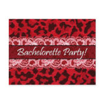 Sexy Lace Leopard Bachelorette Party Invitation