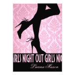 Sexy Legs on Damask Girls Night Out Personalized Invitation