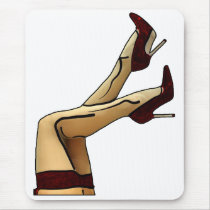 Sexy Legs Red Stiletto Heels Mousemat