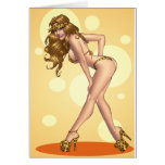 Sexy Leopard Skin Bikini Girl Pin-up by Al Rio cards