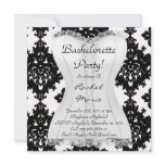 Sexy LINGERIE White on Demask Bachelorette Party Custom Announcement