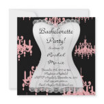 Sexy LINGERIE White on Pink Bachelorette Party Invite