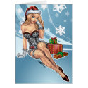Sexy Ms Claus Santa's Wife in Lingerie by Al Rio cards