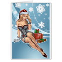 Sexy Ms Claus Santa's Wife in Lingerie by Al Rio cards