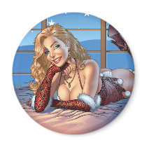Sexy Ms Claus Santa's Wife in Lingerie by Al Rio