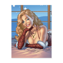 Sexy Ms Claus Santa's Wife in Lingerie by Al Rio Post Cards