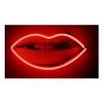 Sexy Neon Lips Profile Card business cards