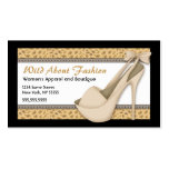 Sexy Nude Heels and Leopard Business Card business cards