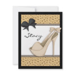 Sexy Nude Heels and Leopard Note Card invitations