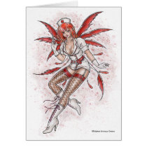 Sexy Nurse Fairy Note Card