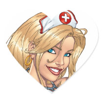 Sexy Nurse Pin-up pulling at Stockings by Al Rio