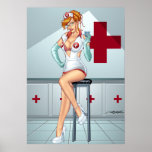 Sexy Nurse Pinup At Redhead by Al Rio posters