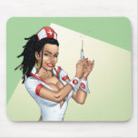 Sexy Nurse with Dreadlocks Giving You A Shot mousepads