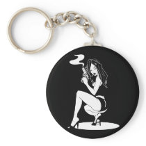 Sexy Pin-Up Girl with Gun