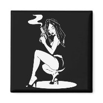 Sexy Pin-Up Girl with Gun