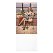 Sexy Pinup Girl with Brush in Paris by Al Rio