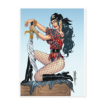 Sexy Pirate Girl Products by Al Rio postcards